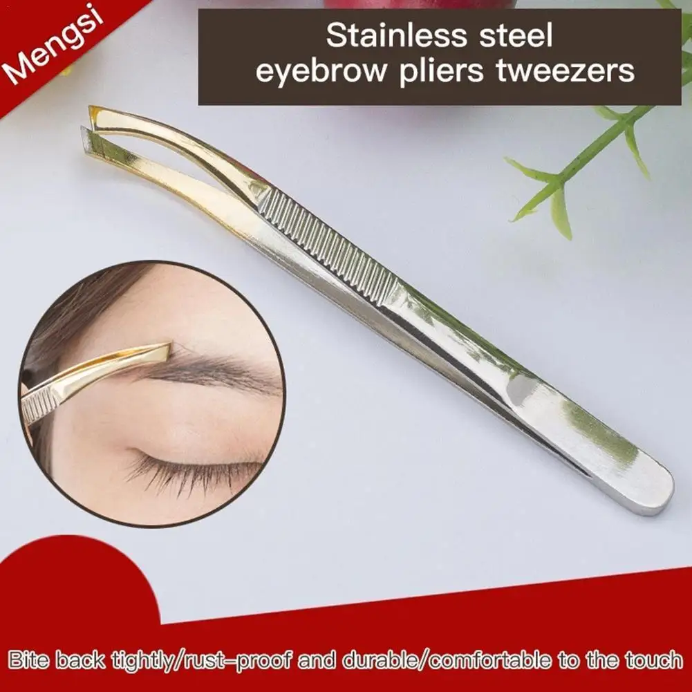 Professional Elbow Eyebrow Clip Eyebrow Tweezer Steel Makeup Hair Accessories Beauty Tools Removal X5c2
Professional Elbow Eyebrow Clip Eyebrow Tweezer Steel Makeup Hair Accessories Beauty Tools Removal X5c2