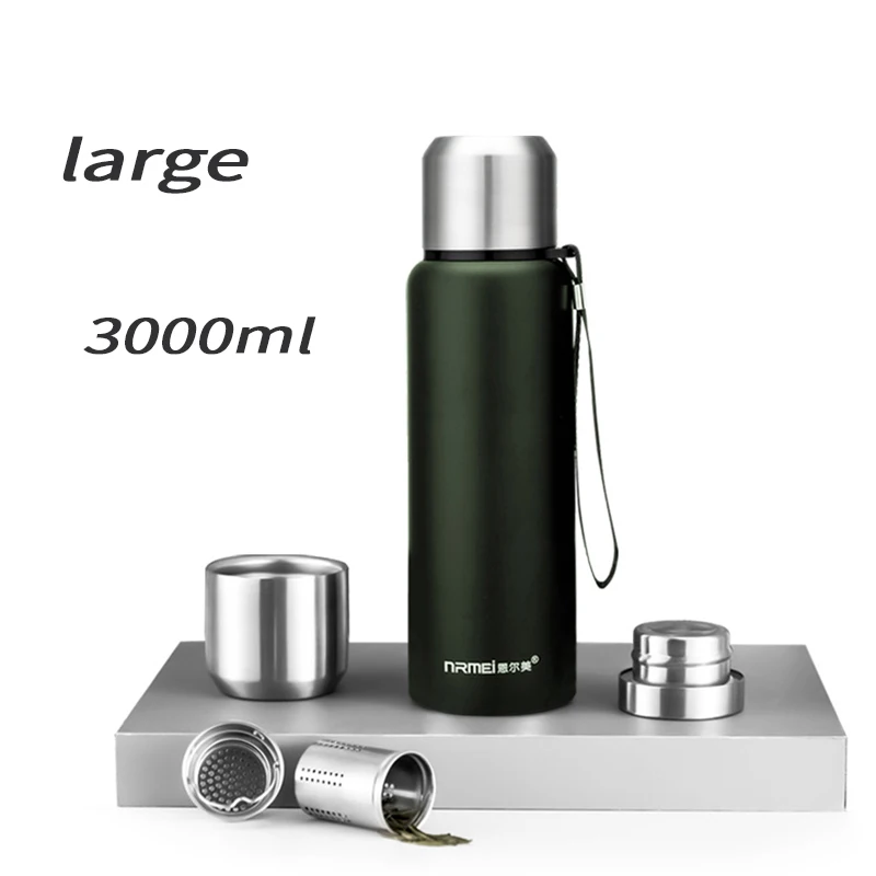 Classic Vacuum Insulated Wide Mouth Bottle 24 hours Thermos water bottle armygreen double layer 3L Large 304 stainless steel
Classic Vacuum Insulated Wide Mouth Bottle 24 hours Thermos water bottle armygreen double layer 3L Large 304 stainless steel