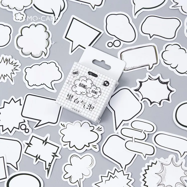 45pcs/pack Creative Black White Bubble Album Paper Label Stickers Crafts And Scrapbooking Decorative Sticker Cute Stationery
45pcs/pack Creative Black White Bubble Album Paper Label Stickers Crafts And Scrapbooking Decorative Sticker Cute Stationery
