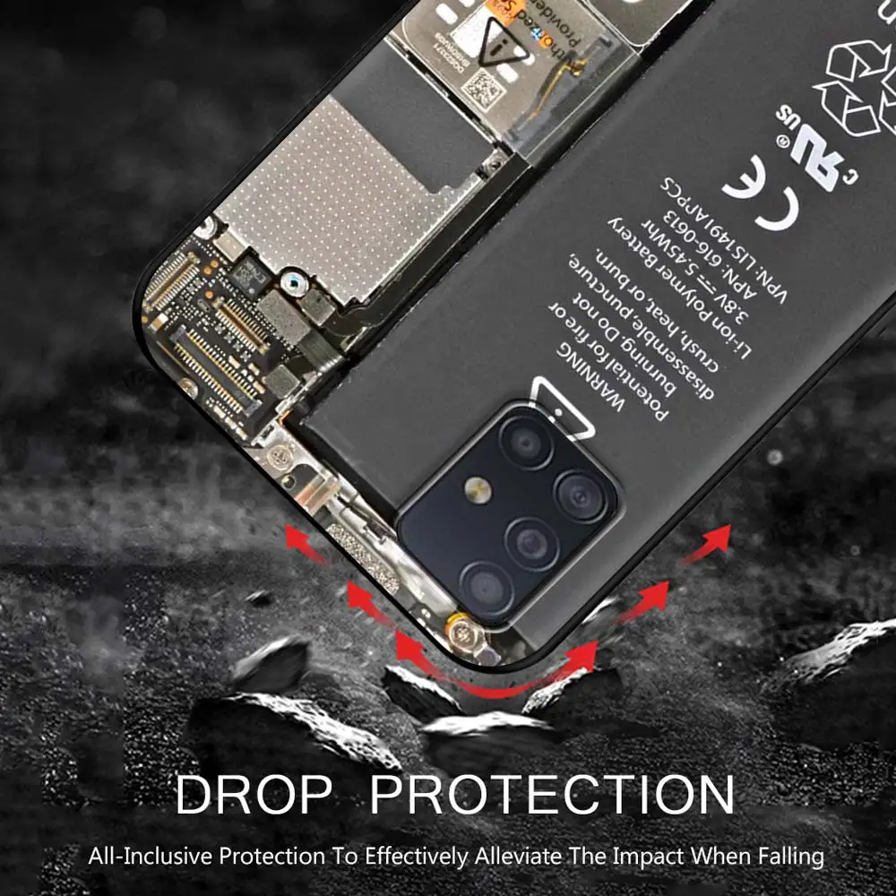 Phone Case for Samsung Galaxy A51 A71 A70 A50 A40 A20s A30 A10s A20e A10 A02s A01 Silicon Back Cover motherboard Circuit board
Phone Case for Samsung Galaxy A51 A71 A70 A50 A40 A20s A30 A10s A20e A10 A02s A01 Silicon Back Cover motherboard Circuit board
