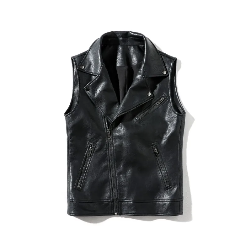 Motorcycle Vests Mens Autumn Short Korean Slim Fit Zipper Lapel Waistcoats Fashion Nightclub Show PU Leather Sleeveless Jackets
Motorcycle Vests Mens Autumn Short Korean Slim Fit Zipper Lapel Waistcoats Fashion Nightclub Show PU Leather Sleeveless Jackets