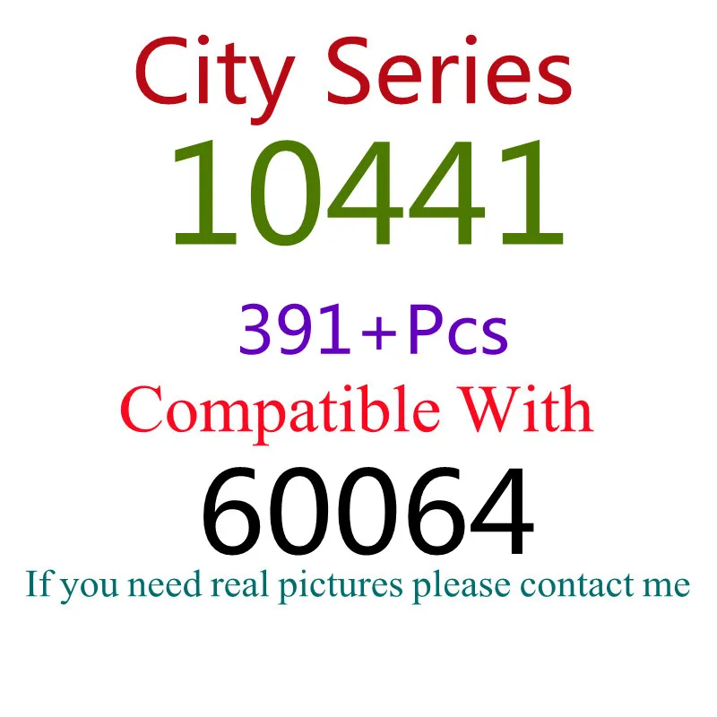 391Pcs 10441 Building Block Toy City Series 60064 Assembled Building Block Children's Toy Holiday Gifts
391Pcs 10441 Building Block Toy City Series 60064 Assembled Building Block Children's Toy Holiday Gifts