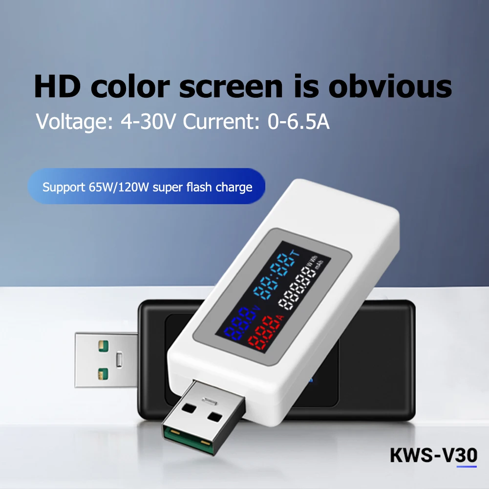 USB-тестер 4-30 В постоянного тока 0-6,5 А, тестер емкости тока, детектор зарядного устройства и внешнего аккумулятора, тестер батареи с IPS экраном
USB-тестер 4-30 В постоянного тока 0-6,5 А, тестер емкости тока, детектор зарядного устройства и внешнего аккумулятора, тестер батареи с IPS экраном