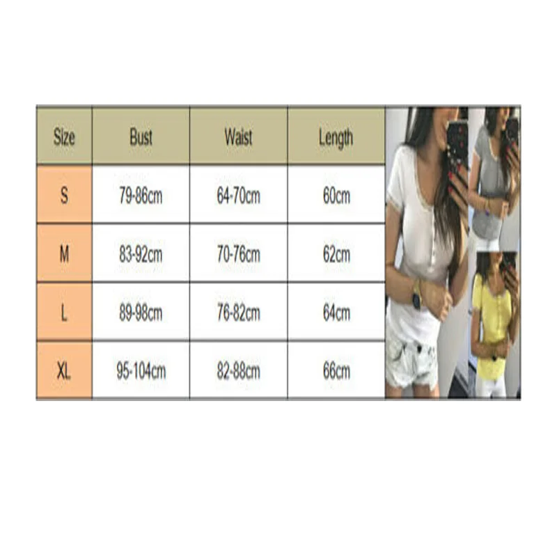 Short Sleeve T-shirt Women Lace Patchwork Tee Shirt Casual T Shirt Button O Neck Summer Harajuku Womens Clothing Tops Shirt
Short Sleeve T-shirt Women Lace Patchwork Tee Shirt Casual T Shirt Button O Neck Summer Harajuku Womens Clothing Tops Shirt