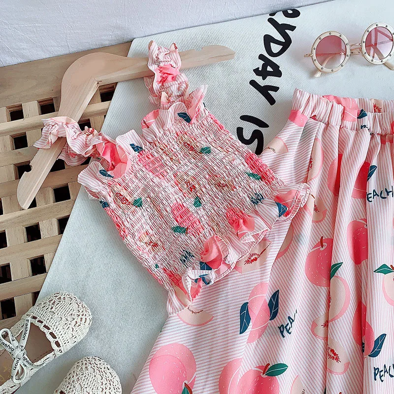 Girls Clothing Sets Summer 2-6 Y Children Fruit Print Elastic Top High Waist Skirt 2-Piece Outfit Toddler Sling Clothes Suit
Girls Clothing Sets Summer 2-6 Y Children Fruit Print Elastic Top High Waist Skirt 2-Piece Outfit Toddler Sling Clothes Suit