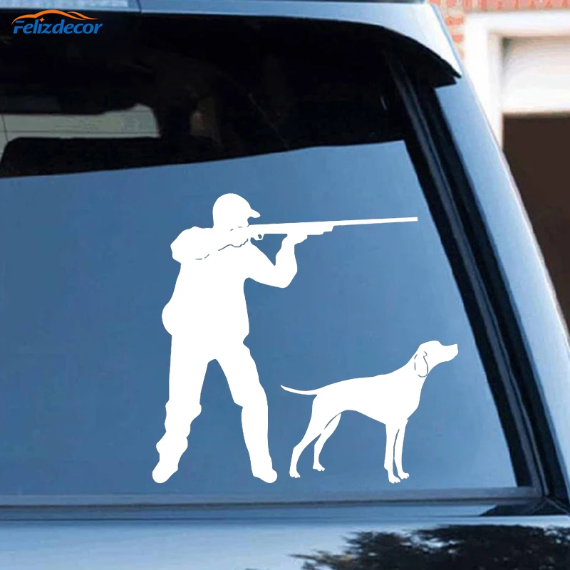 Hunting Car Sticker Hunter And Hound Decal Gun Waterproof Rear Window Decor Black/silver CL446 
Hunting Car Sticker Hunter And Hound Decal Gun Waterproof Rear Window Decor Black/silver CL446