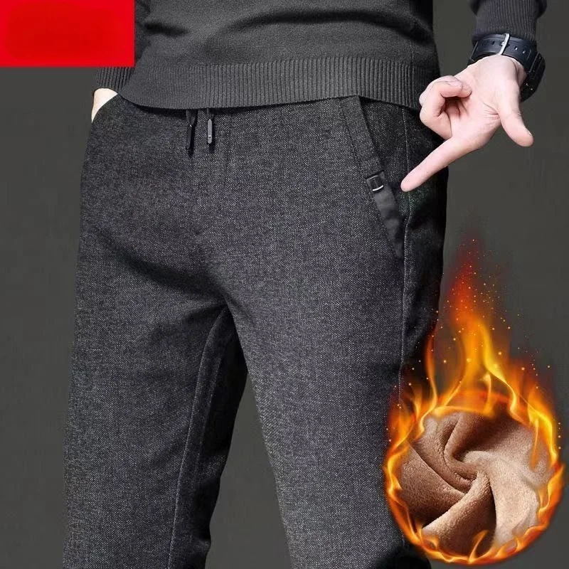 Brand Clothing Winter Fleece Warm Thick Pants Men Fashion Stretch Velvet Black Gray Blue Casual Trousers Plus Size 38 Y324
Brand Clothing Winter Fleece Warm Thick Pants Men Fashion Stretch Velvet Black Gray Blue Casual Trousers Plus Size 38 Y324