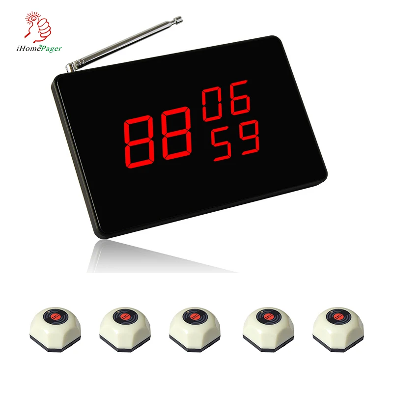 High Quality Wireless Call Button System Long Range Distance Restaurant Cafe Dessert Shop Factory Bank Hospital Ordering
High Quality Wireless Call Button System Long Range Distance Restaurant Cafe Dessert Shop Factory Bank Hospital Ordering