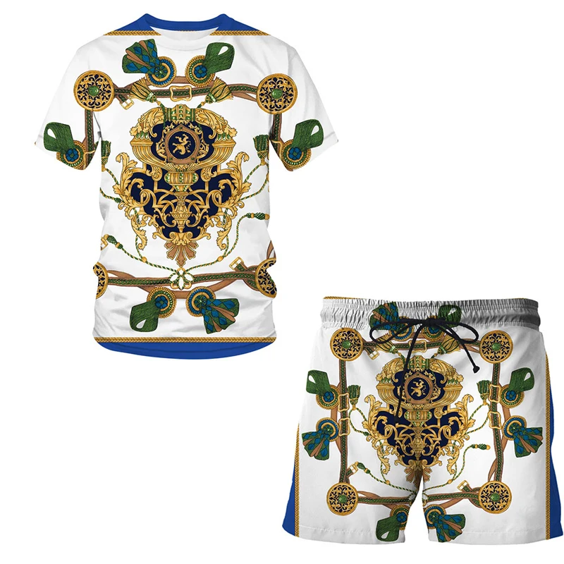 Luxury high end Summer 3D Printed Men's T-shirt Shorts Set Men's Sportswear Tracksuit O Neck Short Sleeve Men's Clothing Suit 
Luxury high end Summer 3D Printed Men's T-shirt Shorts Set Men's Sportswear Tracksuit O Neck Short Sleeve Men's Clothing Suit