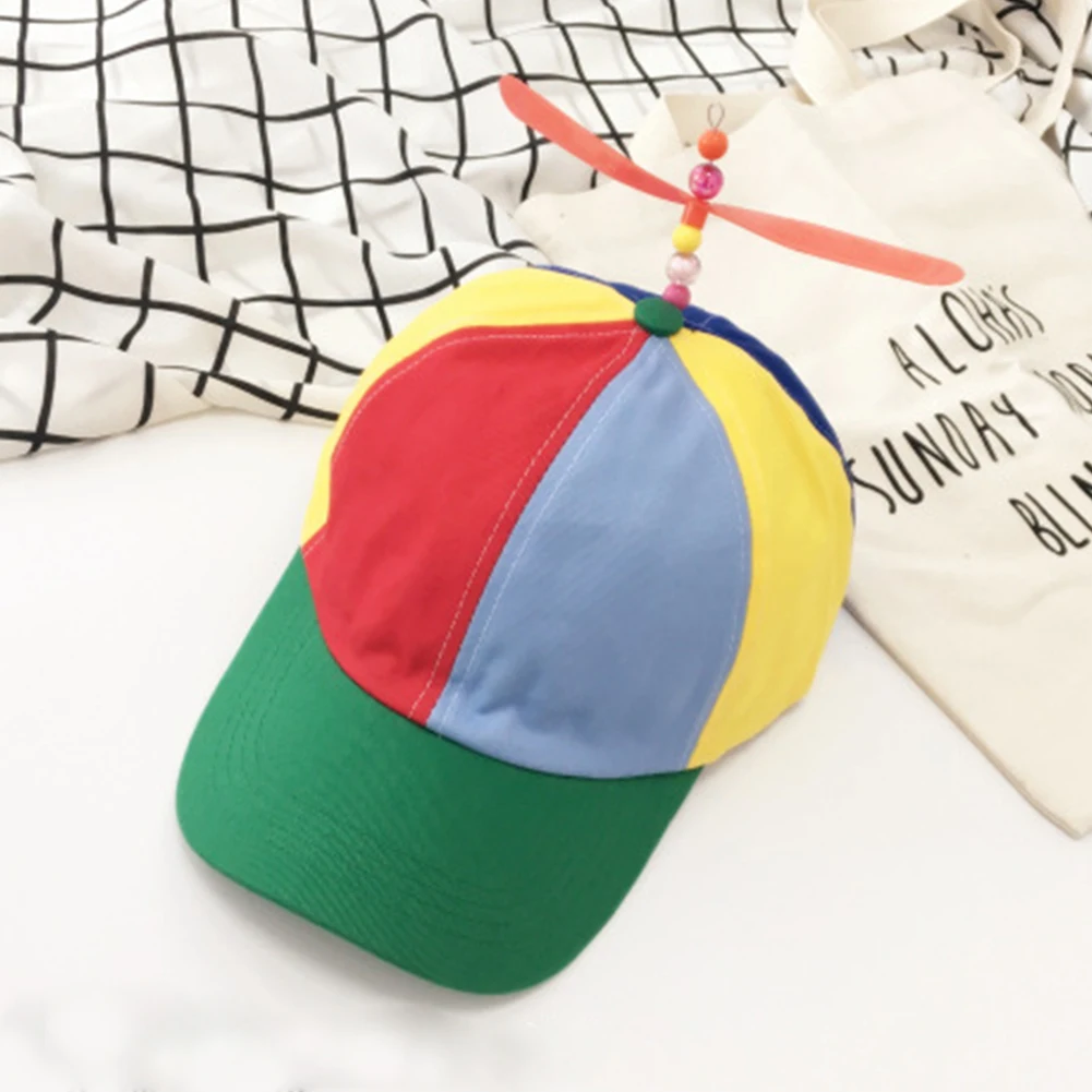 Summer Creative Propeller Cap adjustable Baseball Hat Helicopter Rainbow Color Fancy Hat for Adult for Children kids
Summer Creative Propeller Cap adjustable Baseball Hat Helicopter Rainbow Color Fancy Hat for Adult for Children kids