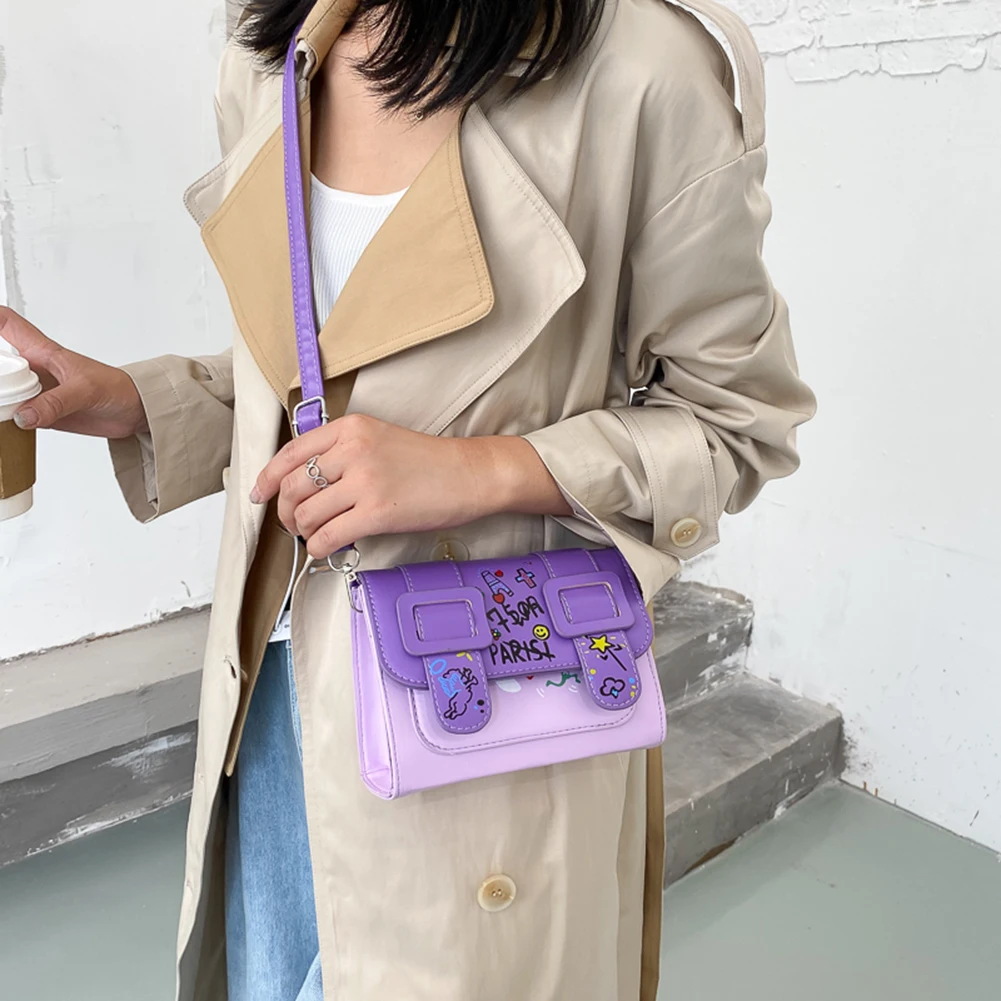 2021 Fashion Graffiti Painted Crossbody For Women PU Leather Belt Buckle Small Square Bag Contrast Color Flap Messenger Bag
2021 Fashion Graffiti Painted Crossbody For Women PU Leather Belt Buckle Small Square Bag Contrast Color Flap Messenger Bag