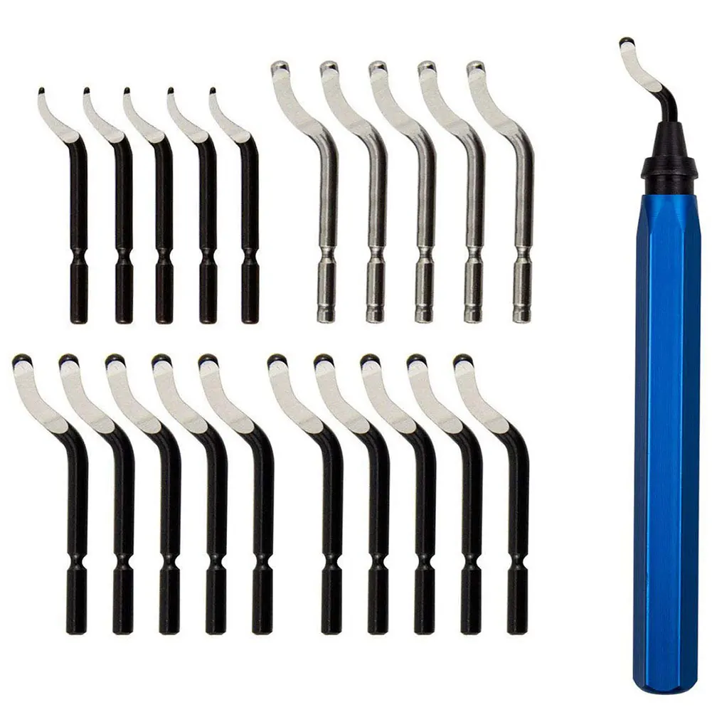 20 PCS Trimming knife Scraper Deburring Tool Deburring Cutters Set Burr Remover Tool for Wood Plastic Aluminum Copper and Steel 
20 PCS Trimming knife Scraper Deburring Tool Deburring Cutters Set Burr Remover Tool for Wood Plastic Aluminum Copper and Steel