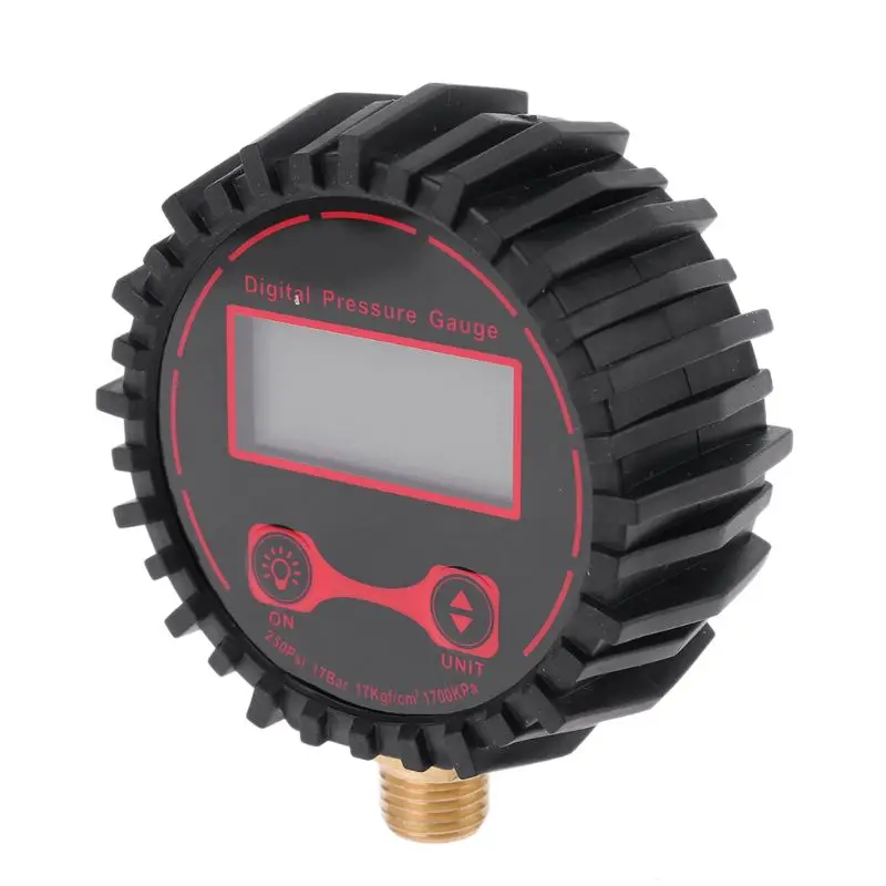 0-250 PSI Digital Tire Pressure Guage 1/4" with Flashlight for Car Truck Vehicle Bicycle Motorcycle Tyre Inflator Gauge
0-250 PSI Digital Tire Pressure Guage 1/4" with Flashlight for Car Truck Vehicle Bicycle Motorcycle Tyre Inflator Gauge