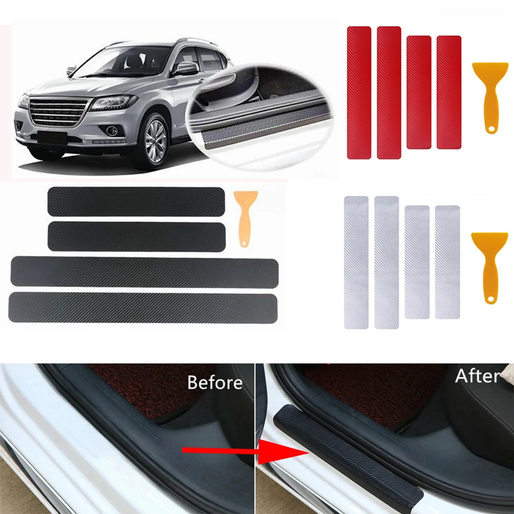 3d Carbon Fibre Car Door Sill Scuff Protector Plate Interior Parts Sticker Cover Tool With Scraper
3d Carbon Fibre Car Door Sill Scuff Protector Plate Interior Parts Sticker Cover Tool With Scraper