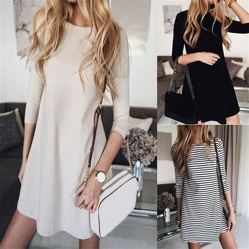 Fashion Womens Short Dress O-Neck Slim Fitness Jumper Party Dress Casual 2022
Fashion Womens Short Dress O-Neck Slim Fitness Jumper Party Dress Casual 2022