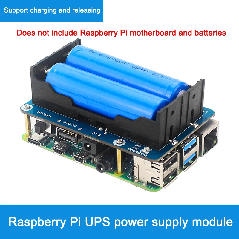For Raspberry Pi UPS Power Supply Module Supports Pi4B/3B+3A+5V Uninterrupted Mobile Expansion Board While Charging
For Raspberry Pi UPS Power Supply Module Supports Pi4B/3B+3A+5V Uninterrupted Mobile Expansion Board While Charging