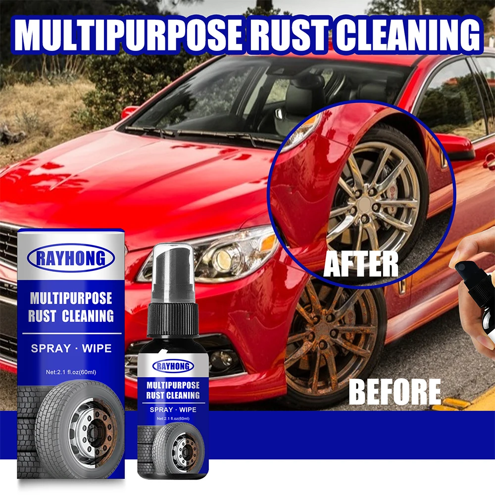 Car Rust Remover Spray Maintenance Auto Metal Surface Chrome Rust Removal Cleaning Agent 60mL Multi Purpose Removers Accessory
Car Rust Remover Spray Maintenance Auto Metal Surface Chrome Rust Removal Cleaning Agent 60mL Multi Purpose Removers Accessory