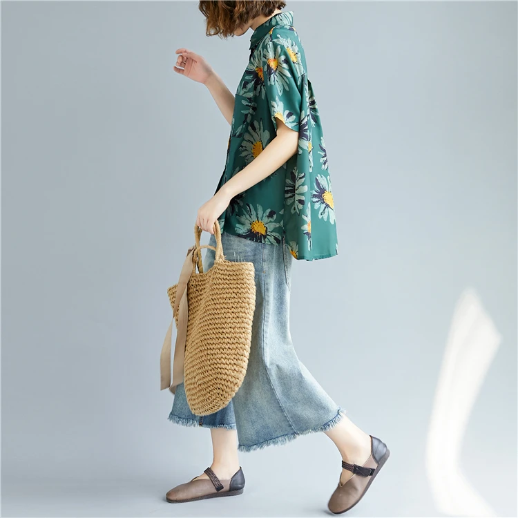 BIG SIZE Summer Women Fashion Elegant Chrysanthemum Print Tops Ladies Female Large Chiffon Loose Doll Blouse Shirt Blusas
BIG SIZE Summer Women Fashion Elegant Chrysanthemum Print Tops Ladies Female Large Chiffon Loose Doll Blouse Shirt Blusas
