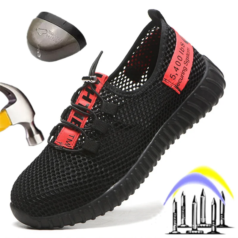 Summer Men Shoes Sneakers Work Safety Shoes Steel Toe Cap Sneakers Breathable Protective Indestructible Anti-Puncture Anti-smash
Summer Men Shoes Sneakers Work Safety Shoes Steel Toe Cap Sneakers Breathable Protective Indestructible Anti-Puncture Anti-smash