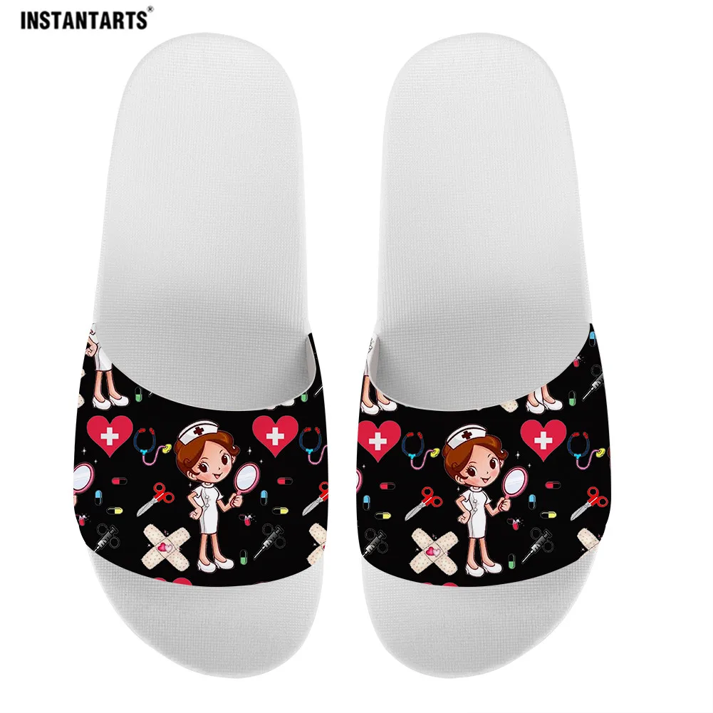 INSTANTARTS Girls Nursing Slippers Summer Indoor Flip Flops Cartoon Nurse Print Beach Slides Sandals for Women Ladies Loafers
INSTANTARTS Girls Nursing Slippers Summer Indoor Flip Flops Cartoon Nurse Print Beach Slides Sandals for Women Ladies Loafers
