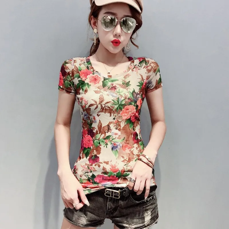 2020 Summer New Fashion Flower Printed Short Sleeve T-Shirts Women O-Neck Breathable Tees Female Tops Casual Clothes Streetwear
2020 Summer New Fashion Flower Printed Short Sleeve T-Shirts Women O-Neck Breathable Tees Female Tops Casual Clothes Streetwear