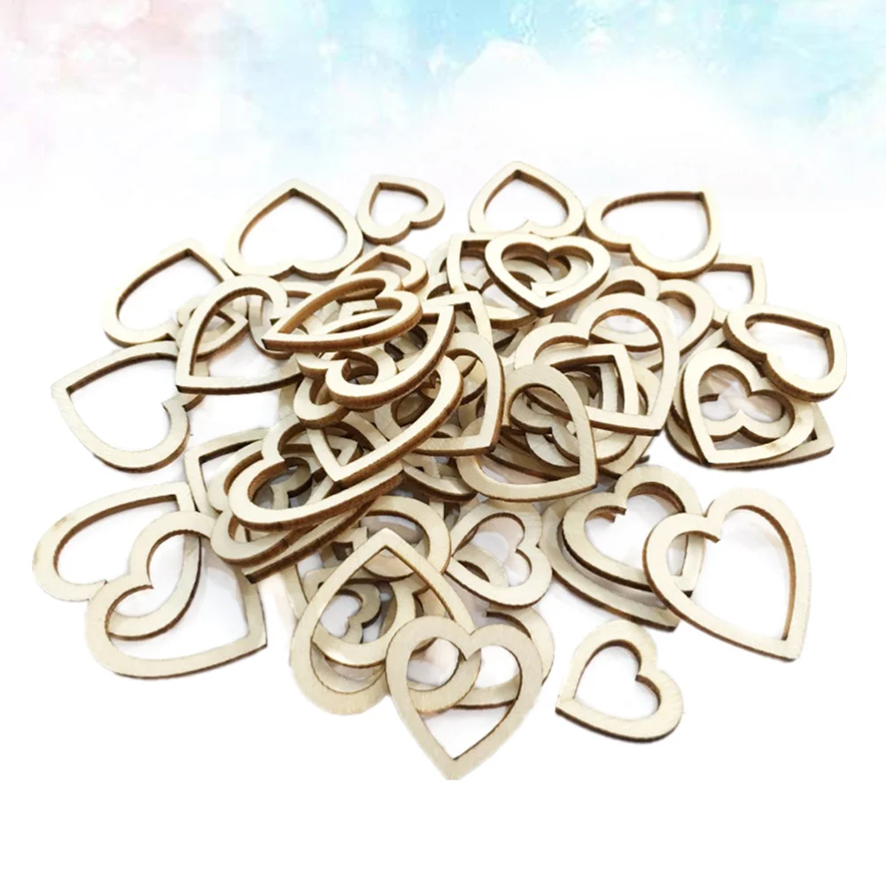 100pcs Hollow Loving Heart Wooden Chips Wedding Table Scatter Decoration Crafts Embellishments
100pcs Hollow Loving Heart Wooden Chips Wedding Table Scatter Decoration Crafts Embellishments