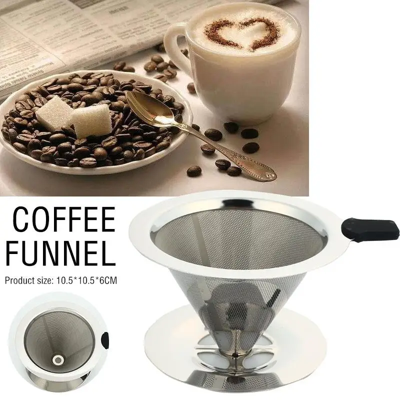 Stainless Steel Reusable Portable Coffee Filter Funnel Coffee Filter Mesh Restaurant Coffeemaker Tea Baskets Kitchen
Stainless Steel Reusable Portable Coffee Filter Funnel Coffee Filter Mesh Restaurant Coffeemaker Tea Baskets Kitchen