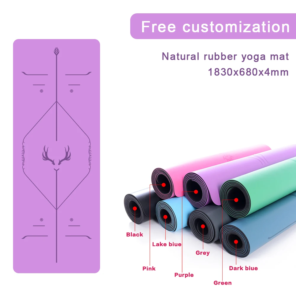 Natural rubber non-slip yoga weight loss exercise mat fitness yoga mat Free custom logo custom posture line 183x68x0.4cm
Natural rubber non-slip yoga weight loss exercise mat fitness yoga mat Free custom logo custom posture line 183x68x0.4cm