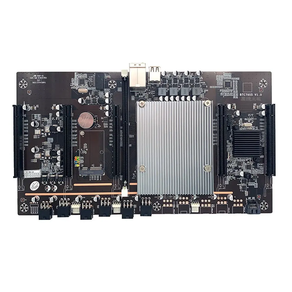 BTC-X79 X5 Dual CPU Mining Motherboard Mine Board 5-card Multi-graphics Slot Large-spacing Quick Start Mining Board
BTC-X79 X5 Dual CPU Mining Motherboard Mine Board 5-card Multi-graphics Slot Large-spacing Quick Start Mining Board