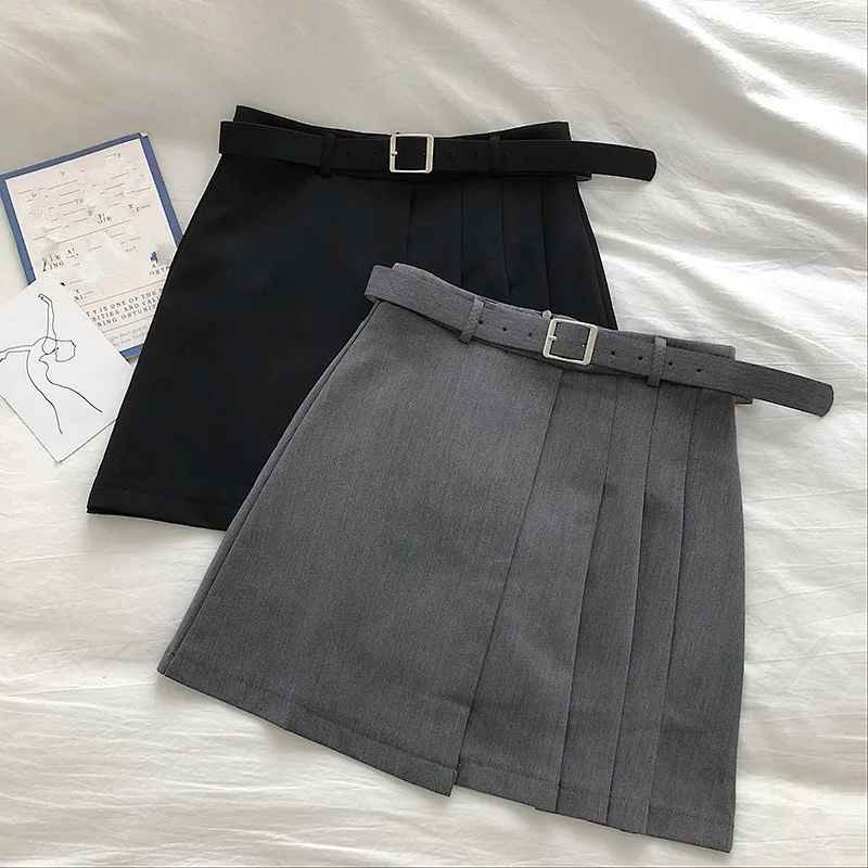 Women Pleated Skirt Korean Empire Harajuku Solid Mini Skirt Office Lady Cute Above Knee A-Line High Waist Skirts Belt
Women Pleated Skirt Korean Empire Harajuku Solid Mini Skirt Office Lady Cute Above Knee A-Line High Waist Skirts Belt