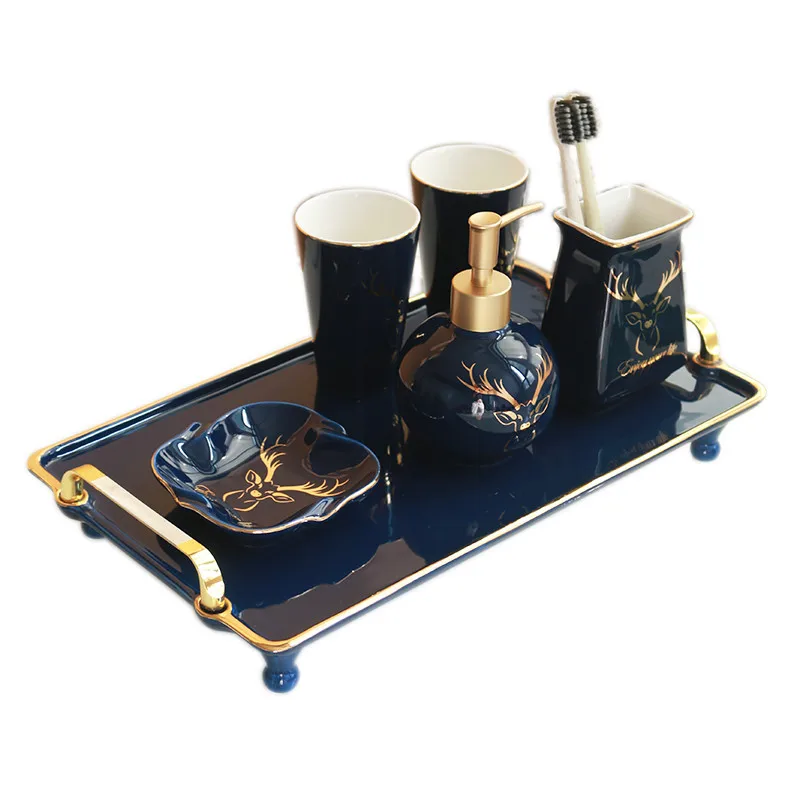 Bathroom Accessories Set Ceramic Wash Set Soap Dispensers Toothbrush Holder Gargle Cups With Tray 5/6 Piece Set Wedding Gifts
Bathroom Accessories Set Ceramic Wash Set Soap Dispensers Toothbrush Holder Gargle Cups With Tray 5/6 Piece Set Wedding Gifts
