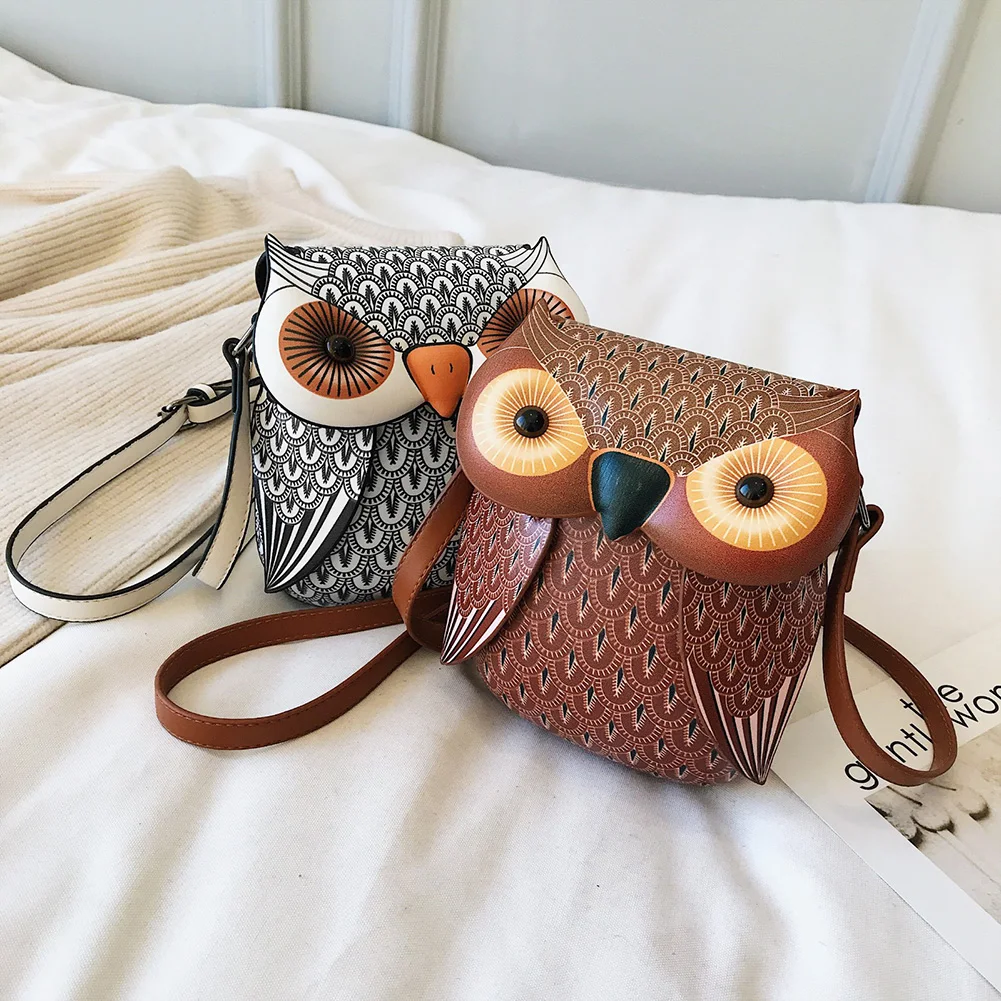 Vintage Women Cartoon Owl Printing Shoulder Crossbody Messenger Bag Casual Ladies PU Leather Small Handbag
Vintage Women Cartoon Owl Printing Shoulder Crossbody Messenger Bag Casual Ladies PU Leather Small Handbag