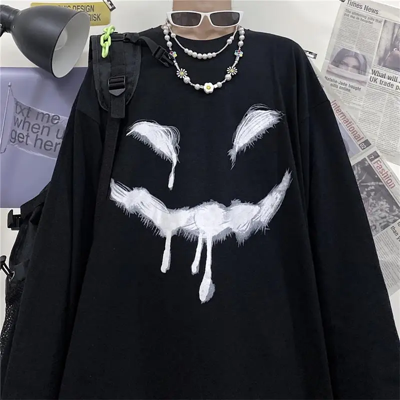 QIWN Autumn T-shirt Retro Long Sleeve T-shirt Printed Long Sleeve Top Loose Harajuku Long Sleeve T-Shirt Men's Pullover
QIWN Autumn T-shirt Retro Long Sleeve T-shirt Printed Long Sleeve Top Loose Harajuku Long Sleeve T-Shirt Men's Pullover
