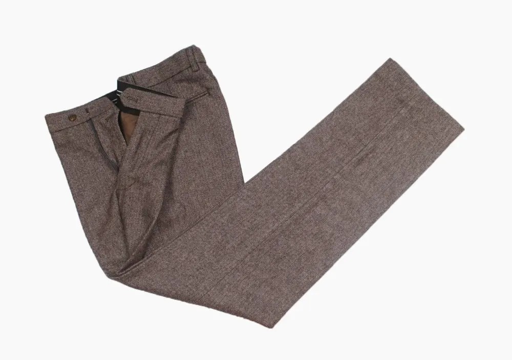 Men's Pants Wool Slim Fit Herringbone Pattern Trousers Casual Tweed Suits Pants With Hidden Expandable Waist For Wedding Party
Men's Pants Wool Slim Fit Herringbone Pattern Trousers Casual Tweed Suits Pants With Hidden Expandable Waist For Wedding Party