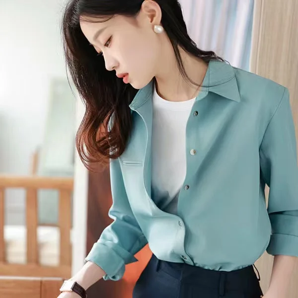 Chiffon Loose Women's Shirts New Fashion Blouses Casual Long Sleeve Blusas Solid Color Buttons Polo Shirts Summer Houthion
Chiffon Loose Women's Shirts New Fashion Blouses Casual Long Sleeve Blusas Solid Color Buttons Polo Shirts Summer Houthion
