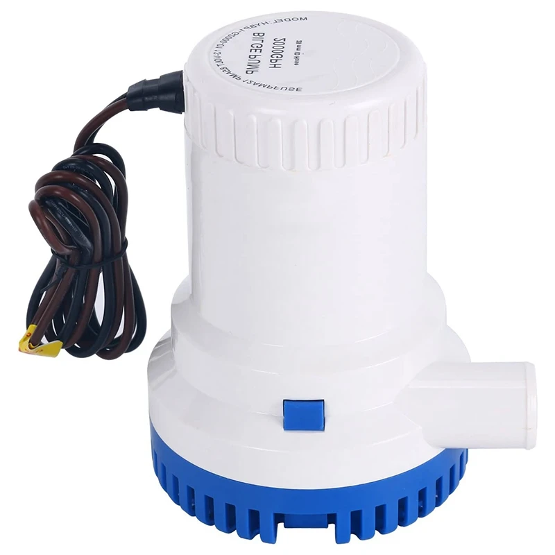2000 GPH 12V Non-Automatic Boat Marine Plumbing Electric Bilge Pump