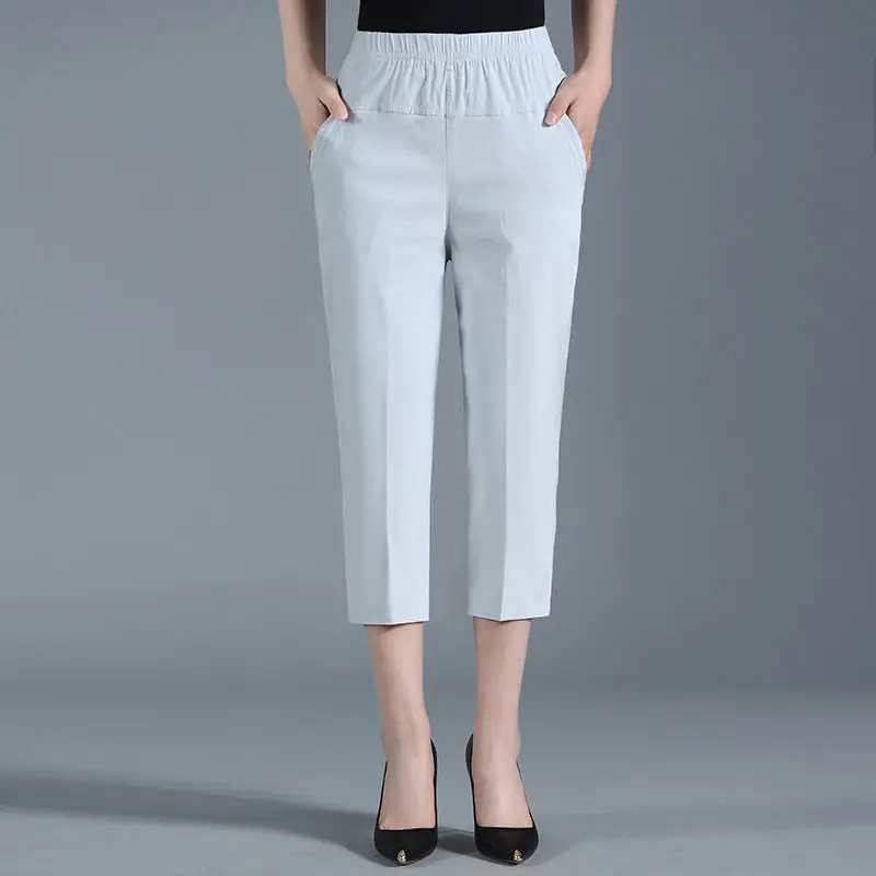 Women Pants Casual Solid Spring Summer High Waist Lady Ankle -length Capris Trousers Loose Straight Pants 4XL
Women Pants Casual Solid Spring Summer High Waist Lady Ankle -length Capris Trousers Loose Straight Pants 4XL