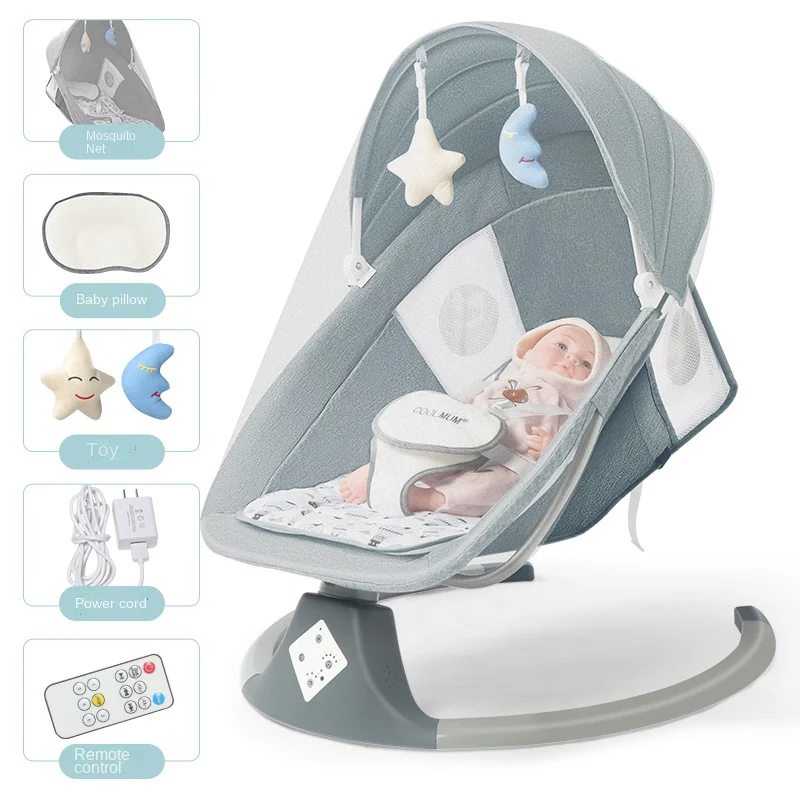 High Quality Baby Rocking Chair New Style Smart Bluetooth Electric Cradle Bed With Music Intelligent Swing Newborn Shaker
High Quality Baby Rocking Chair New Style Smart Bluetooth Electric Cradle Bed With Music Intelligent Swing Newborn Shaker