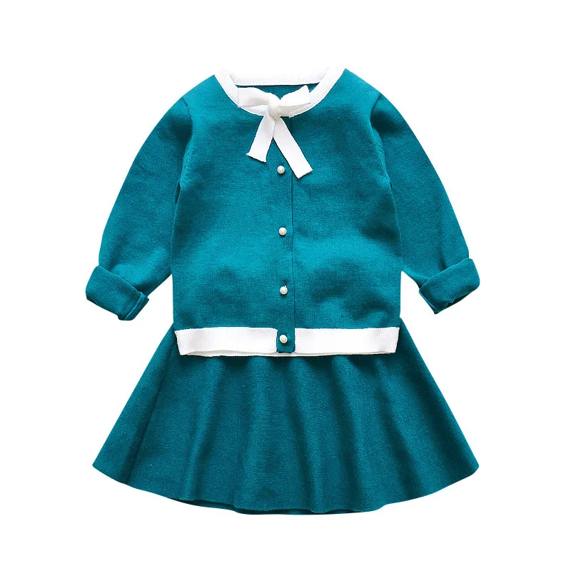 Knitting Casual Spring Summer Children's Clothes Set Baby Girls Sweatshirts + Coat 2pcs/Set Kids Costume Teenage Girl Clothing H
Knitting Casual Spring Summer Children's Clothes Set Baby Girls Sweatshirts + Coat 2pcs/Set Kids Costume Teenage Girl Clothing H