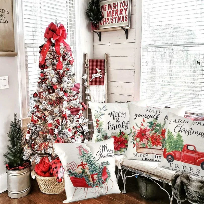 Christmas Pillow Covers Christmas Decorations Winter Holiday Decorative Farmhouse Throw Pillowcases
Christmas Pillow Covers Christmas Decorations Winter Holiday Decorative Farmhouse Throw Pillowcases