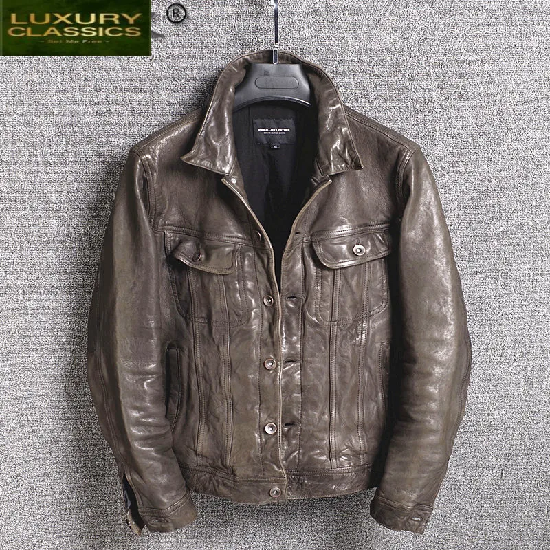 Japanese Style Vintage Leather Jacket Men Casaul Motorcycle Jackets Short Real Sheepkskin Coat Chaqueta De Los Hombres 84
Japanese Style Vintage Leather Jacket Men Casaul Motorcycle Jackets Short Real Sheepkskin Coat Chaqueta De Los Hombres 84