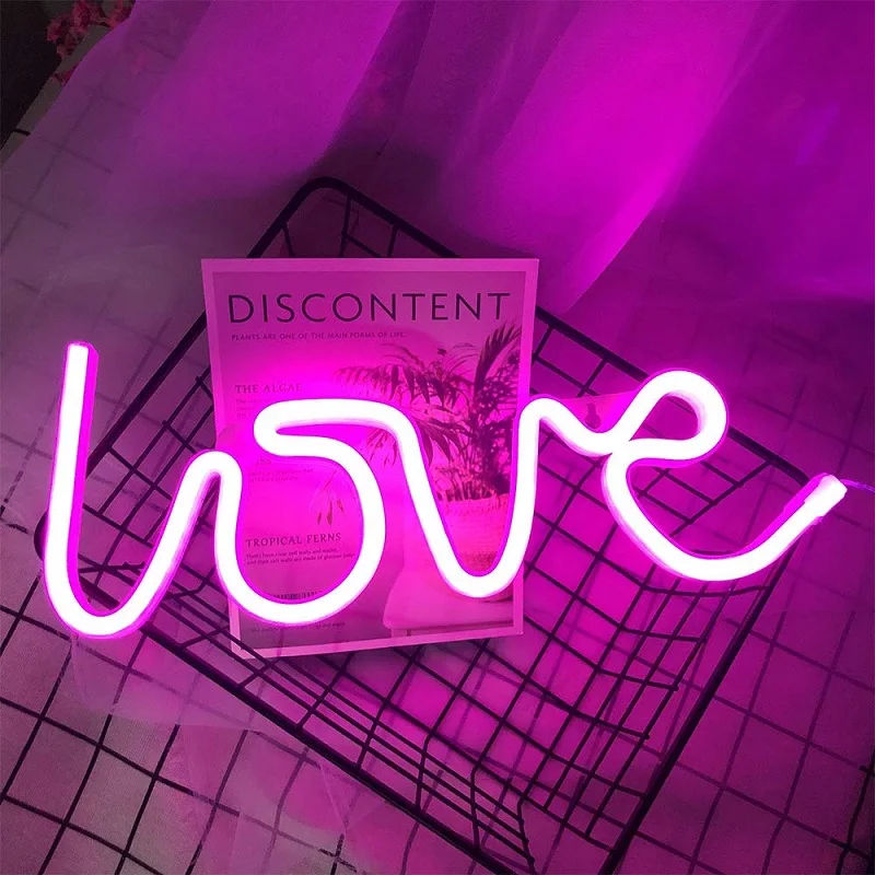 LED Neon Lights Love Shape Night Light Sign Lamp Battery USB Double Powered Nightlight for Indoor Christmas Wedding Birthday
LED Neon Lights Love Shape Night Light Sign Lamp Battery USB Double Powered Nightlight for Indoor Christmas Wedding Birthday