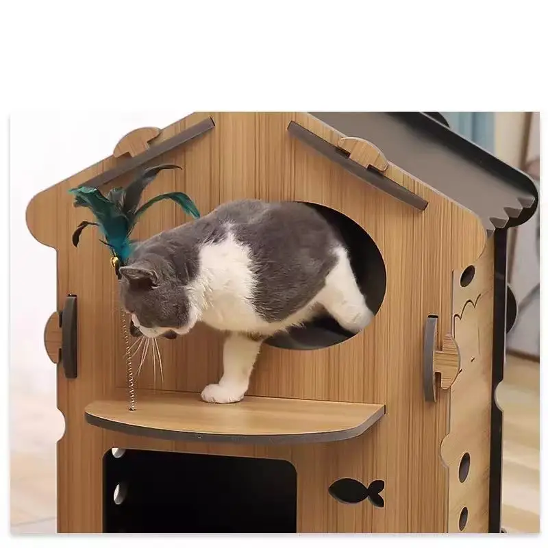 Solid Wood Cat House Cat House Small Villa Cat House Cat Cage Detachable Easy To Install Indoor and Outdoor General Pet Products
Solid Wood Cat House Cat House Small Villa Cat House Cat Cage Detachable Easy To Install Indoor and Outdoor General Pet Products