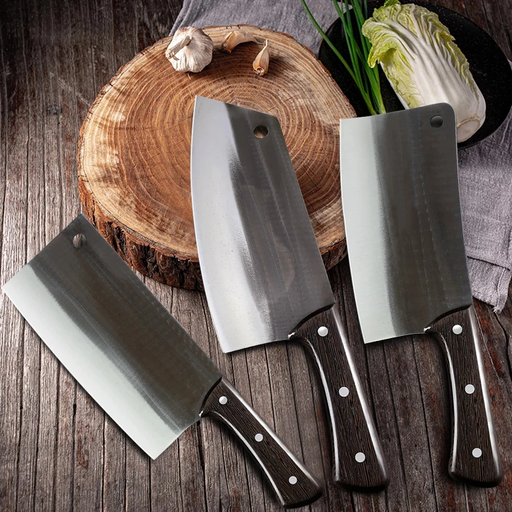 Chinese butcher knife Kitchen Chef Knife Stainless Steel Razor Sharp Slicing Knife Meat Chopping Knife Wood Handle Cleaver Knife
Chinese butcher knife Kitchen Chef Knife Stainless Steel Razor Sharp Slicing Knife Meat Chopping Knife Wood Handle Cleaver Knife
