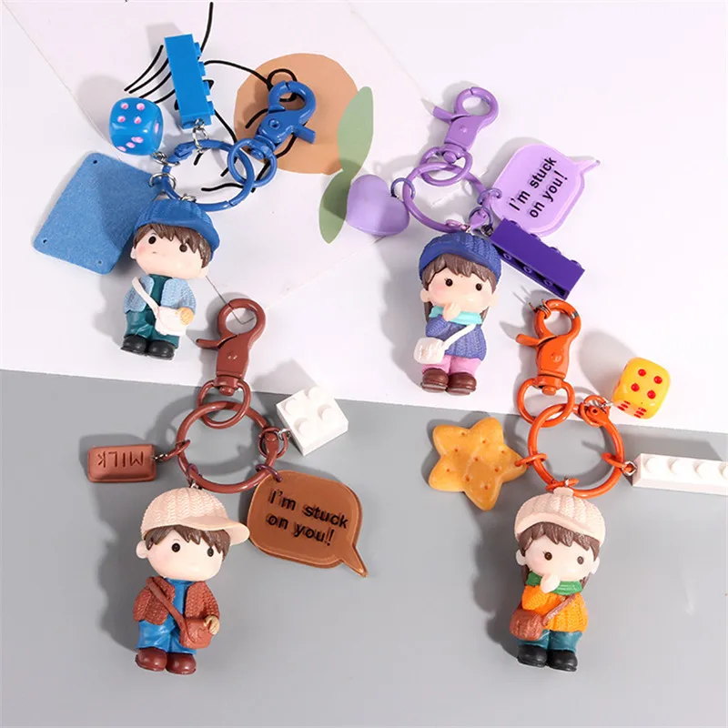 Cute Hat Boy Girl Student Keychain Cartoon Doll Keychain Resin Heart Charm Tassel Key Chain Keyring Couple Bag Pendant
Cute Hat Boy Girl Student Keychain Cartoon Doll Keychain Resin Heart Charm Tassel Key Chain Keyring Couple Bag Pendant