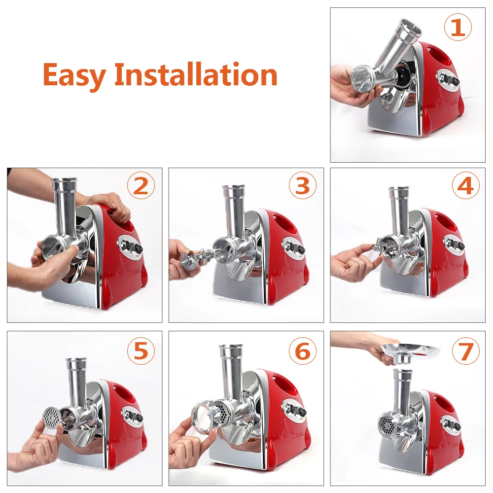 2800W Electric Meat Grinder Sausage Maker Stainless Steel Powerful Food Grinding Cutter Stuffer Meat Mincer Slicer DIY Grinders
2800W Electric Meat Grinder Sausage Maker Stainless Steel Powerful Food Grinding Cutter Stuffer Meat Mincer Slicer DIY Grinders