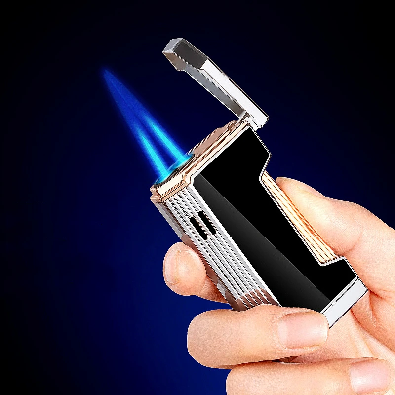 New Windproof Dual Torch Gas Lighter Jet Metal Butane Cigarette Pipe Lighter Inflatable Journey Fire Cigar Lighter Gift
New Windproof Dual Torch Gas Lighter Jet Metal Butane Cigarette Pipe Lighter Inflatable Journey Fire Cigar Lighter Gift