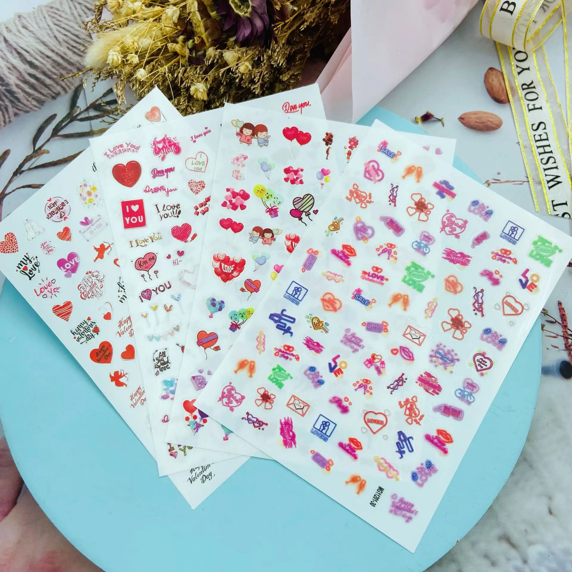 Romantic Valentine's Day Pattern Nail Art Sticker Self-adhesive Transfer Sticker 3D Slider DIY Nail Art Sticker Nail Art Set
Romantic Valentine's Day Pattern Nail Art Sticker Self-adhesive Transfer Sticker 3D Slider DIY Nail Art Sticker Nail Art Set