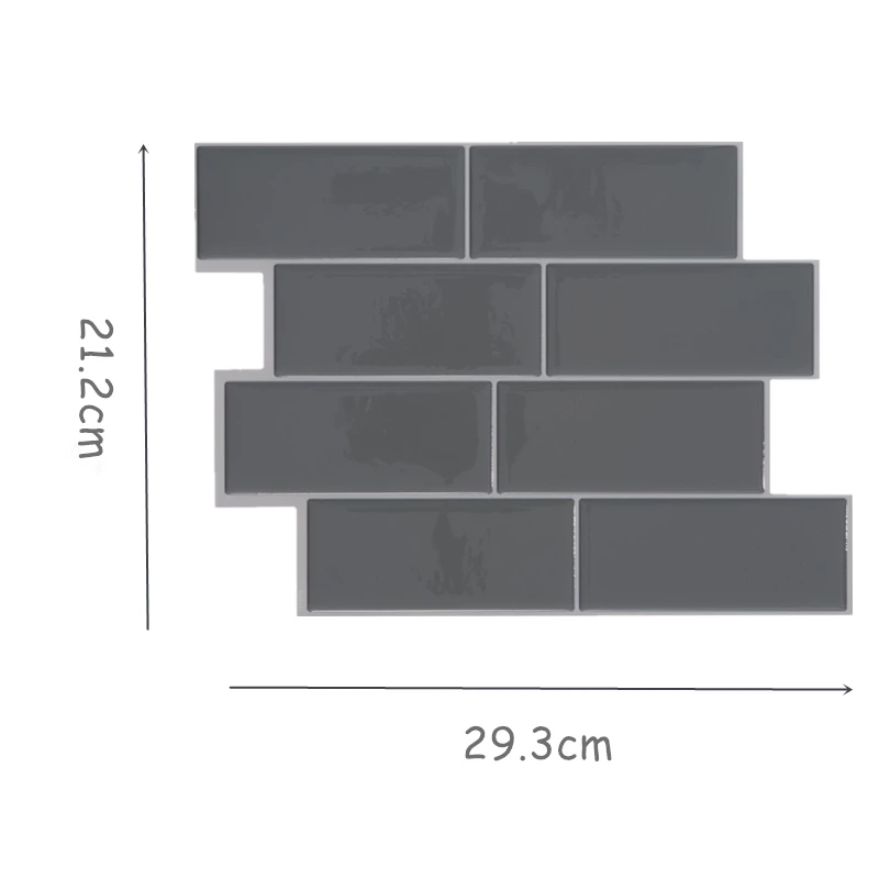 For Kitchen Bathroom Home Decor Faux Ceramic Tiles Vinyl Grey Brick Wall Sticker Peel And Stick Backsplash Tile Self Adhesive
For Kitchen Bathroom Home Decor Faux Ceramic Tiles Vinyl Grey Brick Wall Sticker Peel And Stick Backsplash Tile Self Adhesive