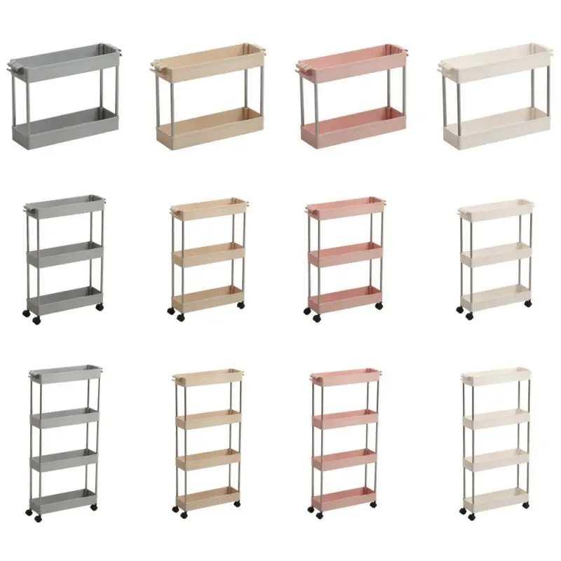 2/3/4 Layer Gap Kitchen Storage Rack Slim Slide Tower Movable Assemble Plastic Bathroom Shelf Wheels Space Saving Organizer
2/3/4 Layer Gap Kitchen Storage Rack Slim Slide Tower Movable Assemble Plastic Bathroom Shelf Wheels Space Saving Organizer